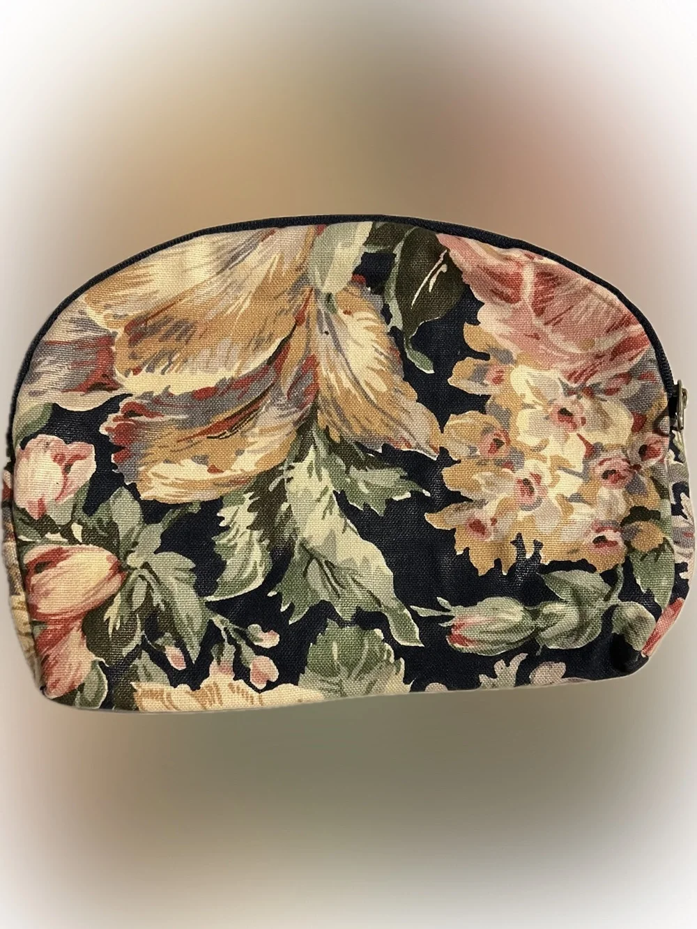 ❌Floral Fabric Cosmetic Make Up Zipper Pouch Storage Organization Retro